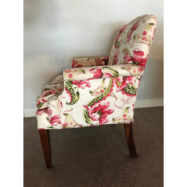 English Country Floral Accent Chair Chairish