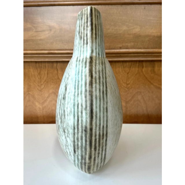 Modern Large Ceramic Vase with Banded Glaze by John Ward For Sale - Image 3 of 12