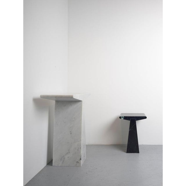 Alcm Console Table in Bianco Carrara Marble by Bufalini Design For Sale - Image 10 of 18
