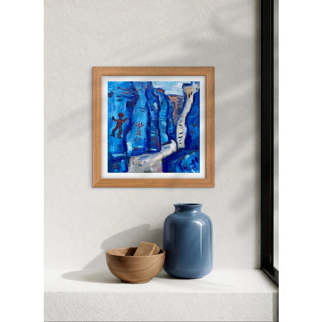 Tribal Ancient Voices - Canyon Narrows Contemporary Oil Painting For Sale - Image 3 of 9