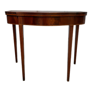 Circa 1800 American Hepplewhite Mahogany Federal Card Table Newburyport Mass.