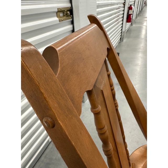 Rustic Modern Maple Dining Chairs – Handcrafted 1960s Set of 4 (Farmhouse Cabin Style) For Sale - Image 9 of 11