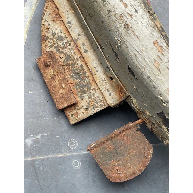 Antique White Authentic Antique Rustic Model Sailboat Good Quality Hand Made. Actual Pond Boat 1920 Nautical Decor For Sale - Image 8 of 11