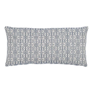 Schumacher X A Rum Fellow Poxte + Lempa 24" Lumbar Pillow in Indigo For Sale