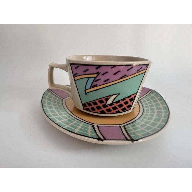 Flash One Coffee Cup with Saucer by Dorothy Hafner for Rosenthal, Germany, 1980s, Set of 2, in Flawless conditions....
