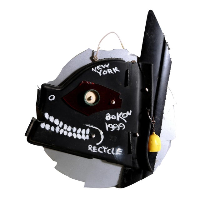 Konstantin Bokov, Recycle Dog, Found Art Collage, Signed and Dated For Sale