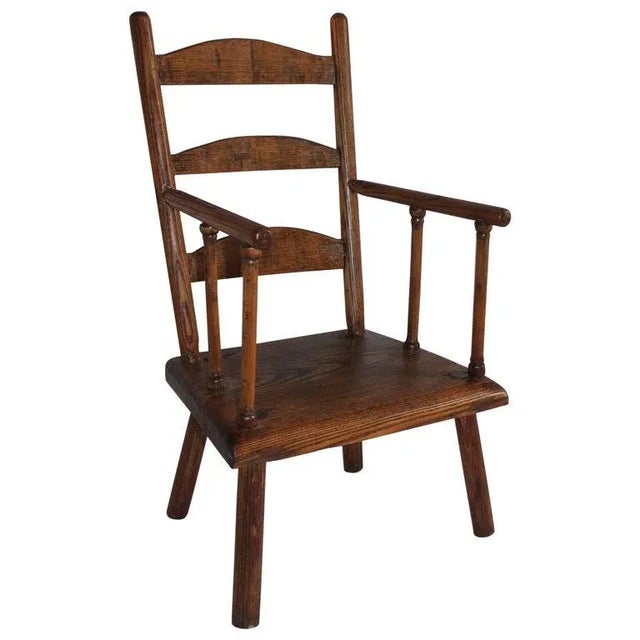 Brown Early 19th Century New England Child's Chair For Sale - Image 8 of 8