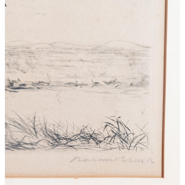 Early 20th Century Drypoint Etching Print of "Little Blue Bills" by Roland Clark For Sale - Image 9 of 13