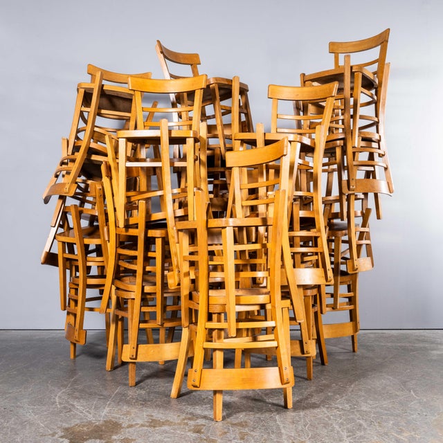 Vintage Beech Dining Chairs, 1960s, Set of 6 For Sale - Image 11 of 13