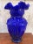 Vintage Opaline Deep Blue Vase, 1950 For Sale - Image 4 of 5