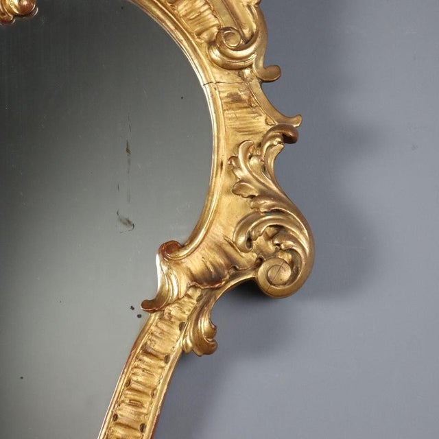 Glass Mirrors with Carved Gilt Frames, Set of 2 For Sale - Image 7 of 11
