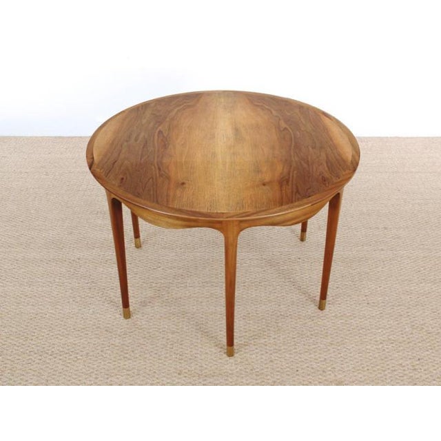 Large Mid-Century Modern Coffee Table in Walnut attributed to Ole Wanscher, 1950s For Sale - Image 10 of 10
