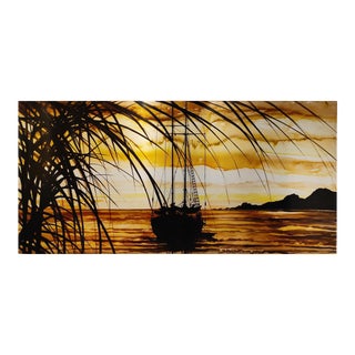 Etched Metal Depotter Wall Sculpture, 1970s For Sale