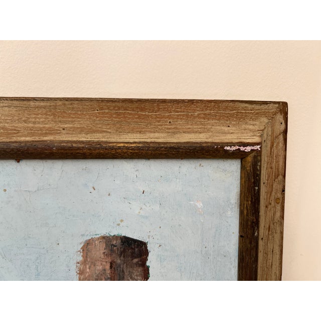 Blue Bulkhead Canal Oil Painting by Cindy Auerbach, Signed, 1970 For Sale - Image 8 of 8