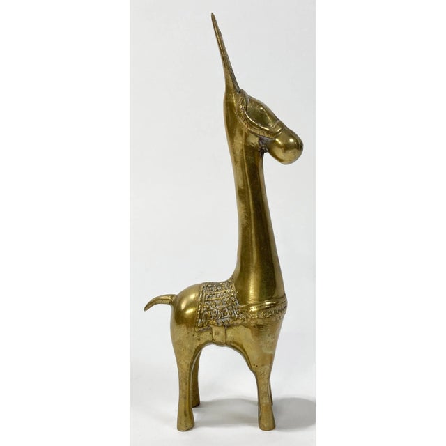 Vintage brass burro figure with nice saddle detail. Lovely patina.