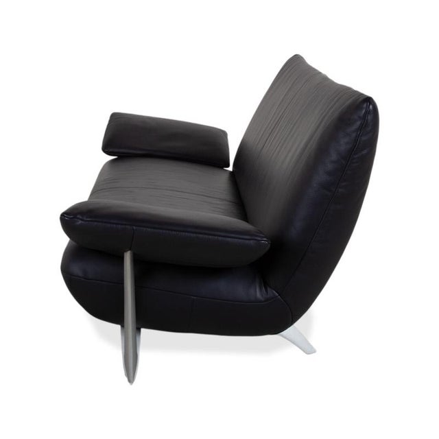 Leather Three-Seater Blue 1900 Sofa Couch from Rolf Benz For Sale - Image 11 of 12