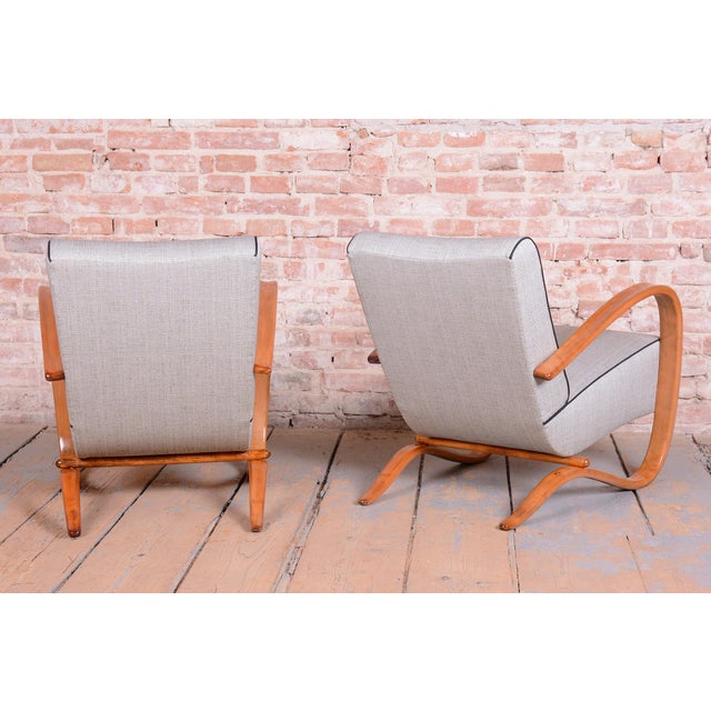 Czech Art Deco H-269 Lounge Chairs by J. Halabala for Up Závody, 1930s, Set of 2 For Sale - Image 13 of 16