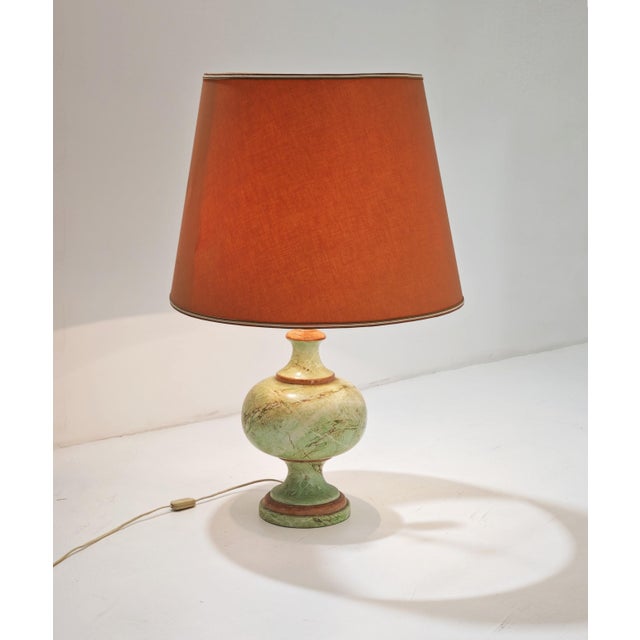Vintage Italian Ceramic and Brass Table Lamp, 1960s For Sale - Image 10 of 17