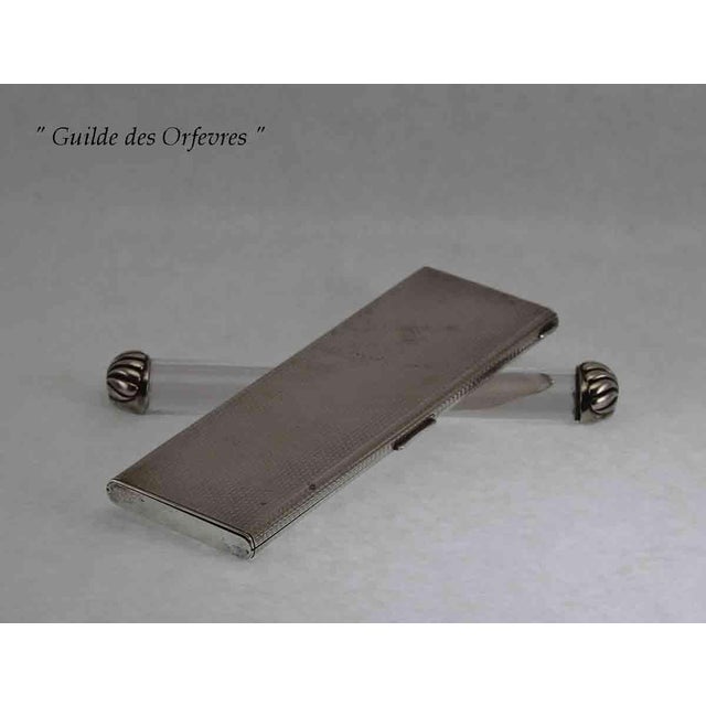 "Charming Sterling Silver Purse Cigarette Box. Pattern : Guilloche - Size : 7 1⁄4 in. Weight: 7.4 Oz . Made in Italy...