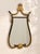 Metal Vintage Hollywood Regency Black & Gold Gilt Wall Mirror For Sale - Image 7 of 12