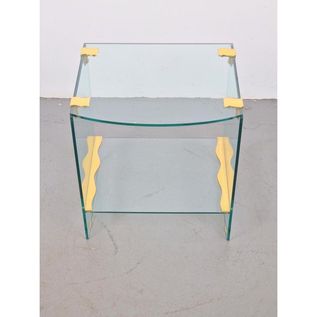 Vintage Regency Brass & Glass Side Table, 1970s For Sale - Image 6 of 13