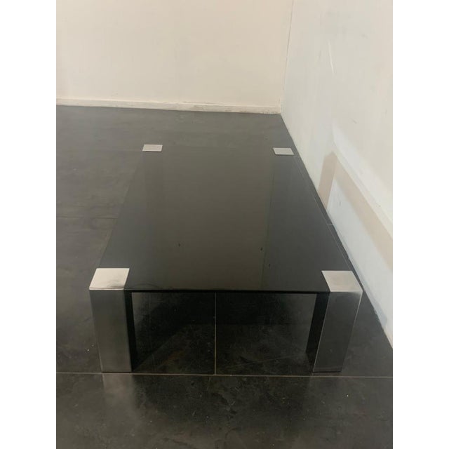 1970s Steel & Crystal Coffee Table from Cidue, 1970s For Sale - Image 5 of 18