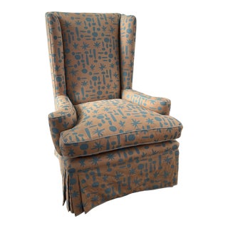 Contemporary Wingback Chair Designed by Albert Hadley For Sale