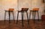 1960s 1960s Set of Three Mid-Century Modern Oak & Steel Bar Stools For Sale - Image 5 of 18