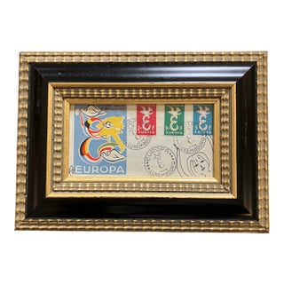 Contemporary Original Judy Henn Abstract Ink Drawing / Collage “First Day With Ball” For Sale