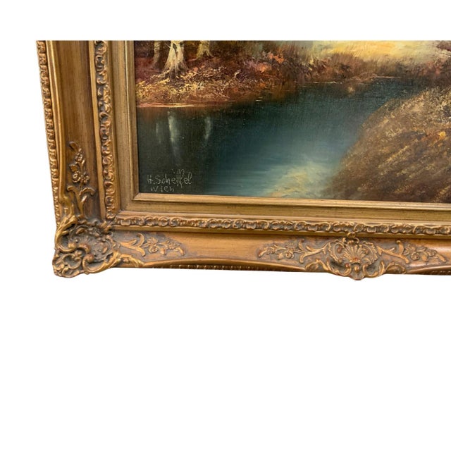 Early 20th Century Early 20th Century Oil on Board of Forest and Woodslands, Framed For Sale - Image 5 of 9