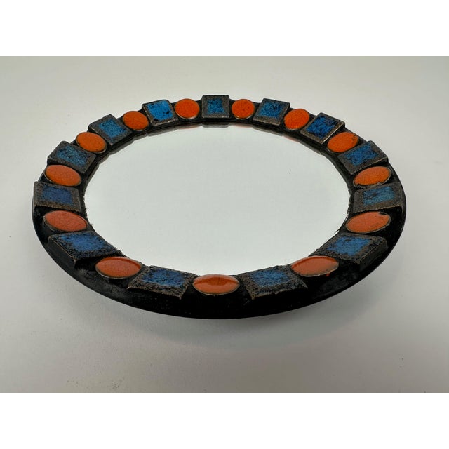 Vintage Mirror in Ceramic, 1960s For Sale - Image 6 of 6