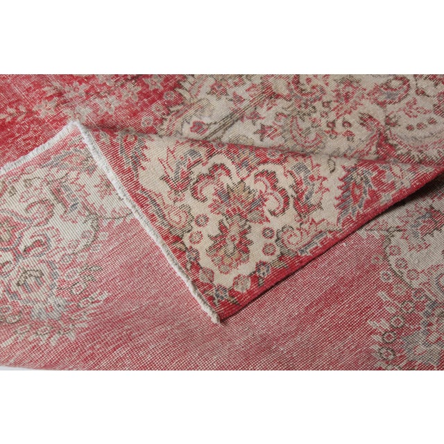 Vintage Turkish Rug – Hand-Knotted Anatolian Masterpiece -6' 9'' X 10' 6'' For Sale - Image 10 of 12