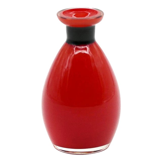 Vintage Red Murano Glass Soliflore Vase, Italy, 1970s For Sale