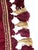 Burgundy Vintage Turkish Ottoman Style Velvet Accent Pillow Cover Burgundy Velvet Gold Tassel Fringe Maximalist Décor For Sale - Image 8 of 10