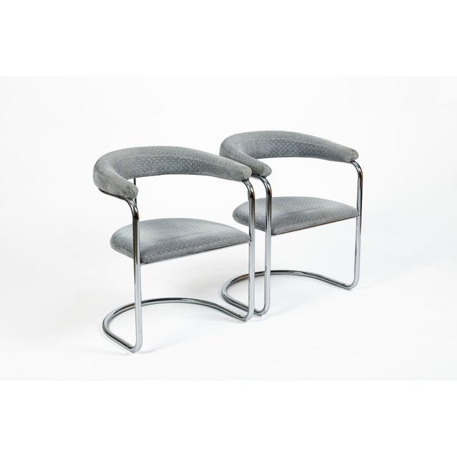1970s Set of 6 Mid-Century Modern Ss33 Chrome Dining Chairs by Anton Lorenz for Thonet, 1970s For Sale - Image 5 of 18