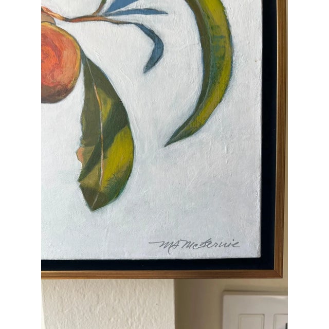 “Is That All" Contemporary Impressionist Still Life (Includes Frame) of Peach Branch by Mill Valley Artist Mary Anne McKernie For Sale In San Francisco - Image 6 of 8
