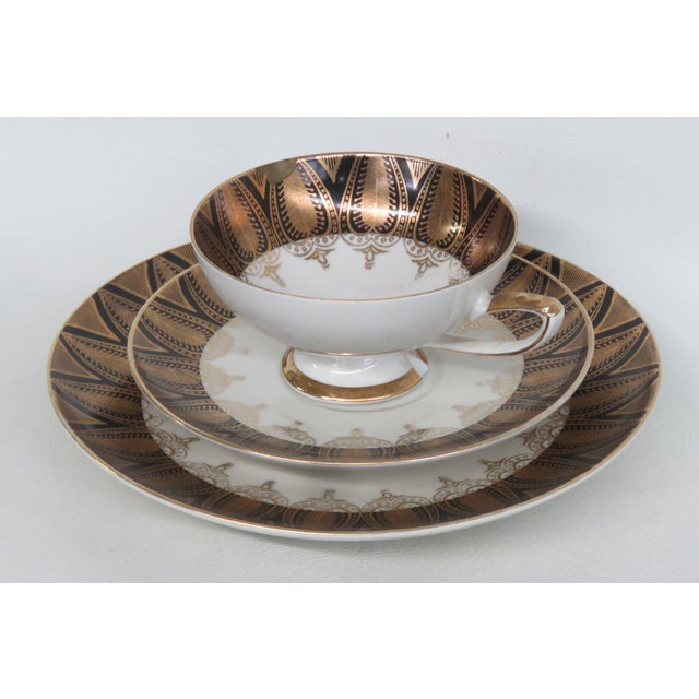 1950s HMS Royal Hanover Germany Bavaria Cup Saucer Dessert Plate 3pc For Sale - Image 15 of 18
