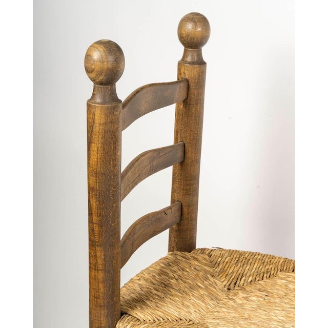 20th Century Dining Chairs in Wood and Cane by Charles Dudouyt, 1930s, Set of 6 For Sale - Image 8 of 17