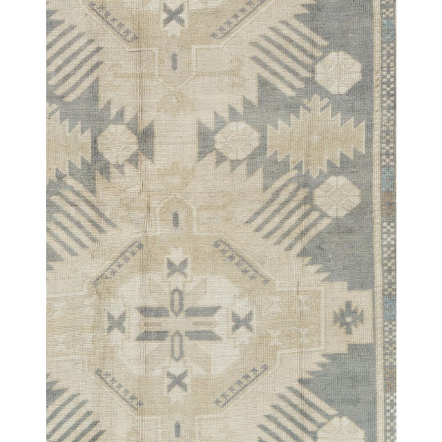 Tan Vintage Circa 1940 Turkish Oushak Area Rug 4ft X 6ft For Sale - Image 8 of 8