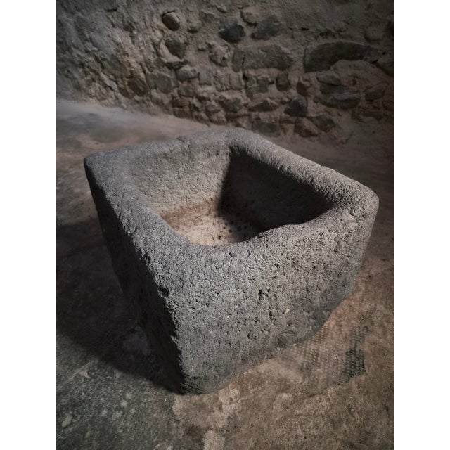 Antique French Volcanic Stone Trough Sink, 1700s For Sale - Image 9 of 18
