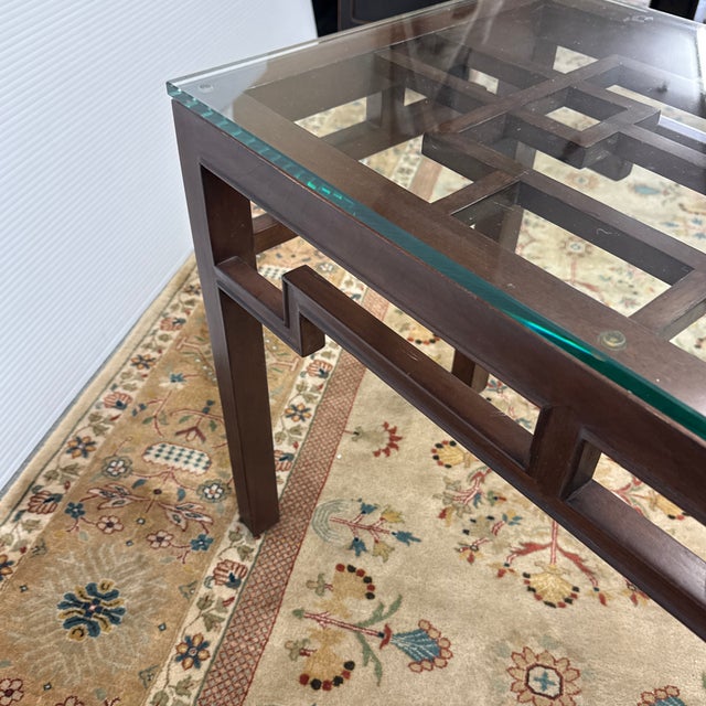 Maria Yee for Gump's Geometrically Carved Side Table For Sale - Image 11 of 12