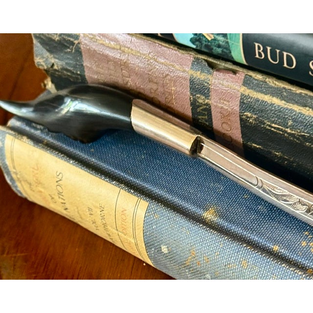 Mid 20th Century Persian Horn Jambiya Style Letter Opener For Sale - Image 9 of 14