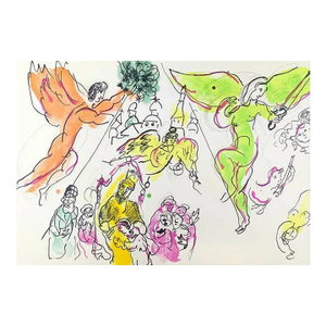 Chagall Lithograph Moussorgsky & Mozart Paris Opera