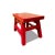 Asian Style Elm Wood Butterfly Low Stool-Red