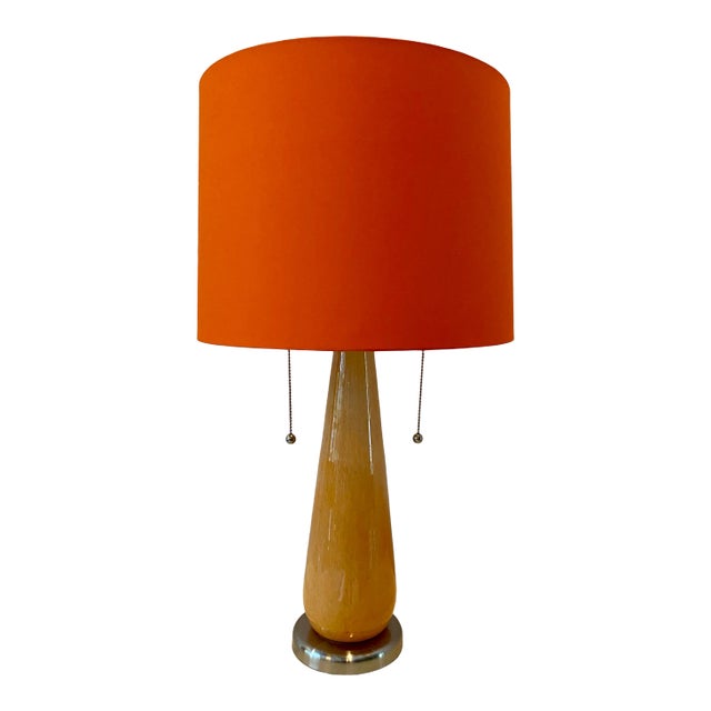 1970s Mid-Century Modern Art Glass Lamp For Sale