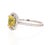 Contemporary 1.71 Carat Yellow Sapphire Diamond Halo Ring 14 Karat White Gold, Size 7 For Sale - Image 3 of 5