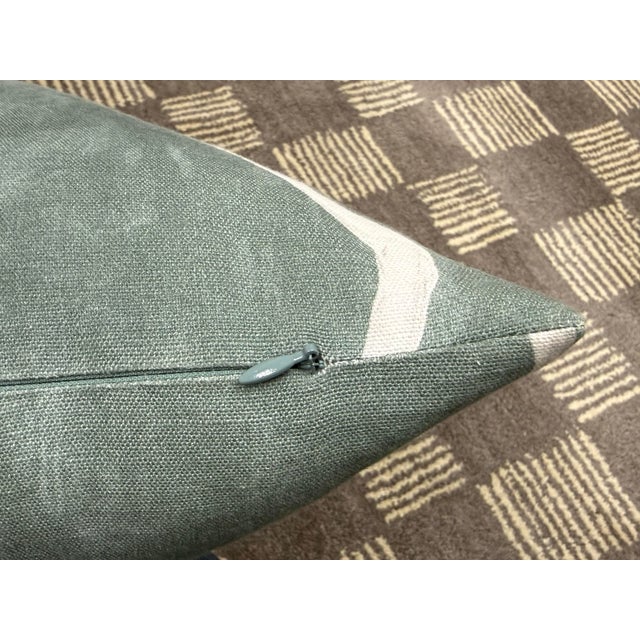 Blue Kelly Wearstler Graffito Denim Linen Pillows, Pair For Sale - Image 8 of 12
