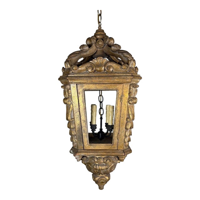 Northern Italian Giltwood Lantern For Sale
