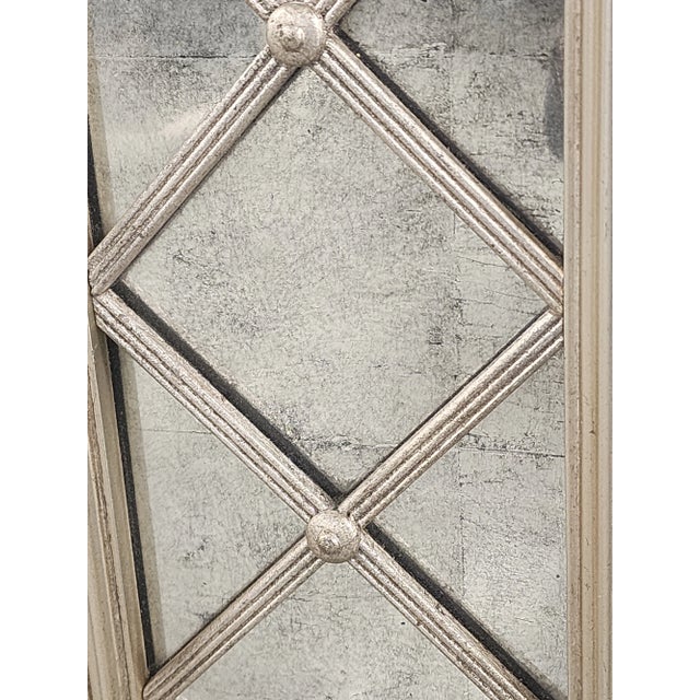 Drexel Heritage Siver and Gilt Eglomise Antiqued Mirror For Sale - Image 10 of 12