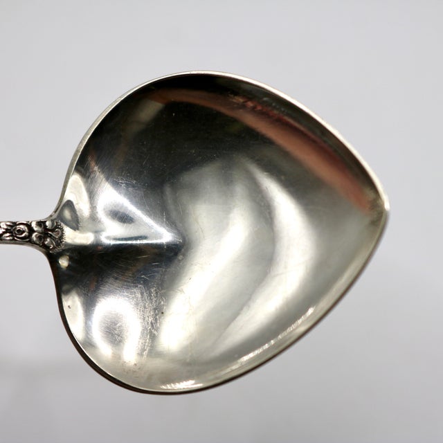 Silver Antique Schofield "Baltimore Rose" Sterling Silver 4" Heart-Shaped Tea Caddy Spoon For Sale - Image 8 of 11
